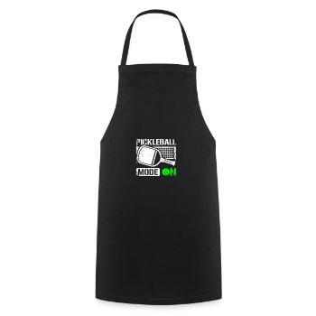 Pickleball mode on - Cooking Apron - black - Front - AI Model Male 185 dark (185cm)