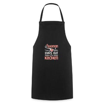 This woman stays out of the kitchen Pickleball - Cooking Apron - black - Front - AI Model Male 185 dark (185cm)
