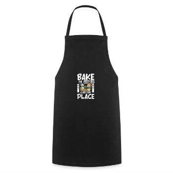 Cuire le monde meilleur - Tablier de cuisine - noir - Devant - AI Model Male 185 dark (185cm)