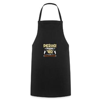 Pierogi making is my superpower - Cooking Apron - black - Front - AI Model Male 185 dark (185cm)