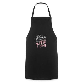 Mother My favorite accordion player calls me mom - Cooking Apron - black - Front - AI Model Male 185 dark (185cm)