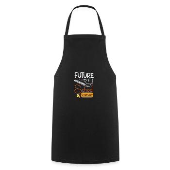 Future school secretary - Cooking Apron - black - Front - AI Model Male 185 dark (185cm)