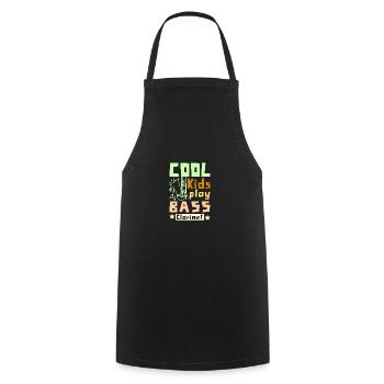 Pour les enfants, Cool Kids joue de la clarinette basse - Tablier de cuisine - noir - Devant - AI Model Male 185 dark (185cm)