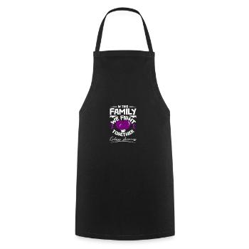 In this family we fight together - Cooking Apron - black - Front - AI Model Male 185 dark (185cm)