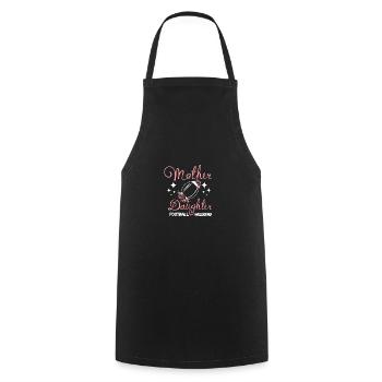 Maman Mère Fille Week-end de football américain - Tablier de cuisine - noir - Devant - AI Model Male 185 dark (185cm)