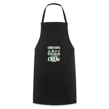 Groomsmen Groom's hawaiian crew - Cooking Apron - black - Front - AI Model Male 185 dark (185cm)