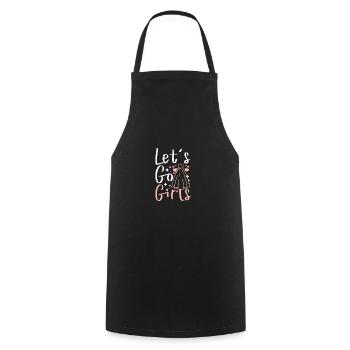 Bridal Shower Team Bride Bridesmaid Let's go Girls - Kochschürze - Schwarz - Vorne - AI Model Male 185 dark (185cm)