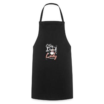 Dame canard folle - Tablier de cuisine - noir - Devant - AI Model Male 185 dark (185cm)