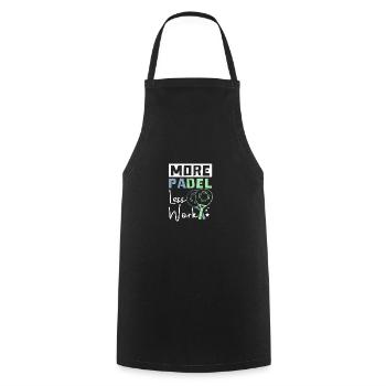 More padel less work - Cooking Apron - black - Front - AI Model Male 185 dark (185cm)
