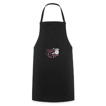 Women Padel Tennis Queen - Cooking Apron - black - Front - AI Model Male 185 dark (185cm)