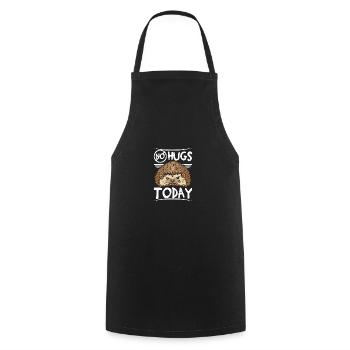 Pas de câlins aujourd’hui hérisson - Tablier de cuisine - noir - Devant - AI Model Male 185 dark (185cm)