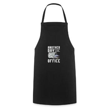 Funny rat another day at the office - Cooking Apron - black - Front - AI Model Male 185 dark (185cm)