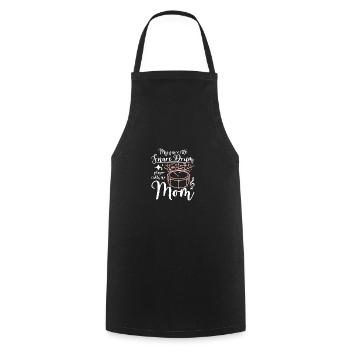 Mon joueur de caisse claire préféré m’appelle maman - Tablier de cuisine - noir - Devant - AI Model Male 185 dark (185cm)