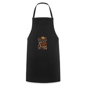 Brownie making queen - Cooking Apron - black - Front - AI Model Male 185 dark (185cm)