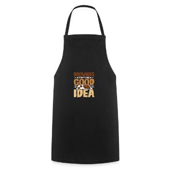 Brownies are always a good idea - Cooking Apron - black - Front - AI Model Male 185 dark (185cm)