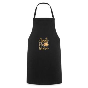 Apple pie eating queen - Cooking Apron - black - Front - AI Model Male 185 dark (185cm)