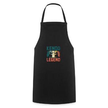 Légende du Kendo - Tablier de cuisine - noir - Devant - AI Model Male 185 dark (185cm)