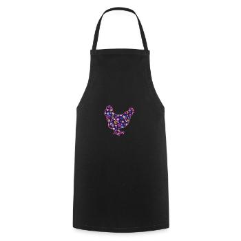 Poules Poule - Tablier de cuisine - noir - Devant - AI Model Male 185 dark (185cm)