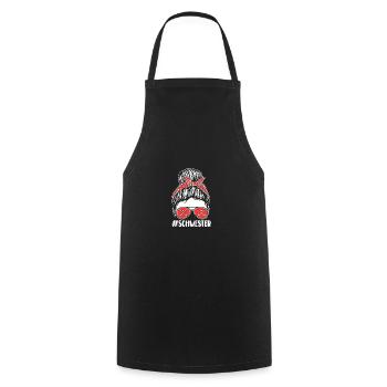 Joueuse de hockey sur gazon Sœur Hockey sur gazon - Tablier de cuisine - noir - Devant - AI Model Male 185 dark (185cm)