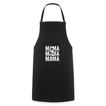 Badminton Mom Mom Badminton - Cooking Apron - black - Front - AI Model Male 185 dark (185cm)