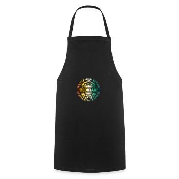 Florian - Cooking Apron - black - Front - AI Model Male 185 dark (185cm)