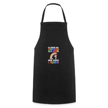 Garderie Sortants Première Primaire Inscription Écolier - Tablier de cuisine - noir - Devant - AI Model Male 185 dark (185cm)