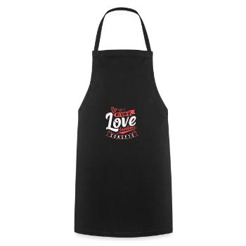 My Kind of Love Involves Sunsets and Romance - Cooking Apron - black - Front - AI Model Male 185 dark (185cm)