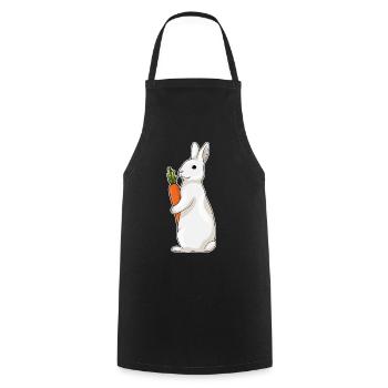 Rabbit Carrot - Cooking Apron - black - Front - AI Model Male 185 dark (185cm)
