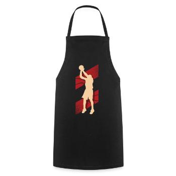Basketball Basketballer - Kochschürze - Schwarz - Vorne - AI Model Male 185 dark (185cm)