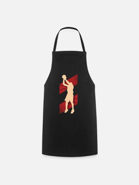Joueurs de basket-ball - Tablier de cuisine - noir