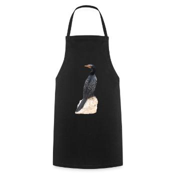 Reed Cormorant - Cormorant - Birds - Ornithology - Cooking Apron - black - Front - AI Model Male 185 dark (185cm)