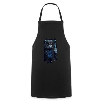 Süße Cyber-Eule - Kochschürze - Schwarz - Vorne - AI Model Male 185 dark (185cm)