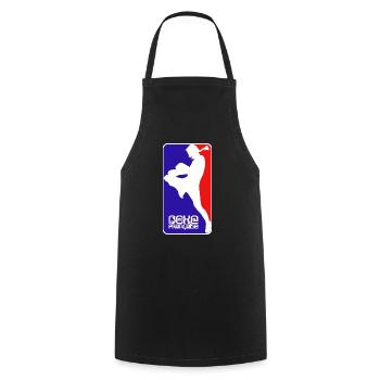boxe française - Tablier de cuisine - noir - Devant - AI Model Male 185 dark (185cm)