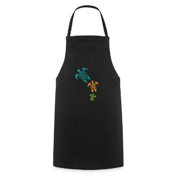 Maori Turtles Group Tattoo Gift Idea - Cooking Apron - black - Front - AI Model Male 185 dark (185cm)