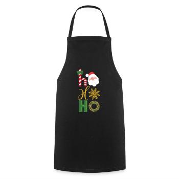Ho Ho Ho Weihnachten Ikonen - Kochschürze - Schwarz - Vorne - AI Model Male 185 dark (185cm)