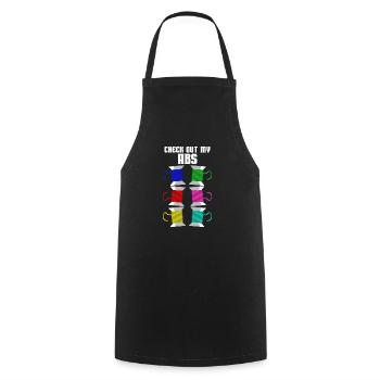 Check Out My Abs - 3D Printer - Cooking Apron - black - Front - AI Model Male 185 dark (185cm)
