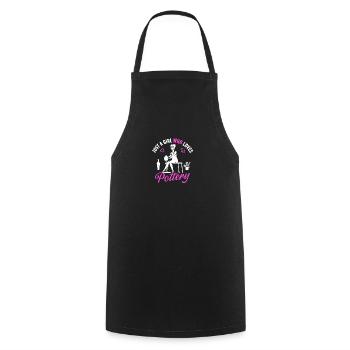 Just A Girl Who Loves Pottery Töpfer Töpferei - Cooking Apron - black - Front - AI Model Male 185 dark (185cm)