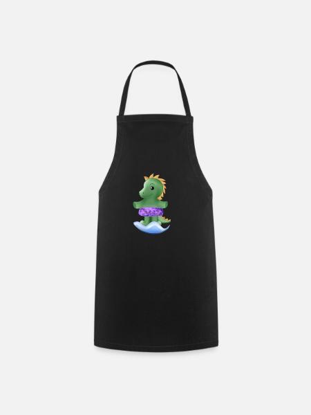 Small dinosaur - Cooking Apron - black