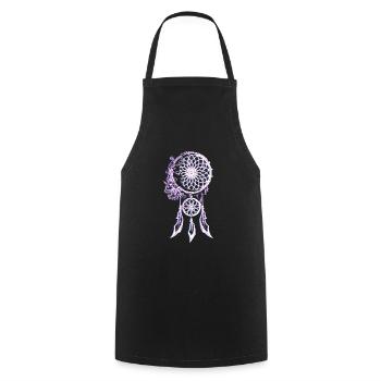 Symbole de guérison de l’Indien - Tablier de cuisine - noir - Devant - AI Model Male 185 dark (185cm)