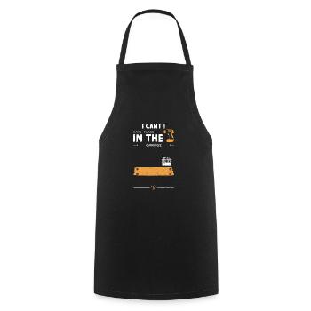 I Cant I Have Plans In The Garage - Cooking Apron - black - Front - AI Model Male 185 dark (185cm)