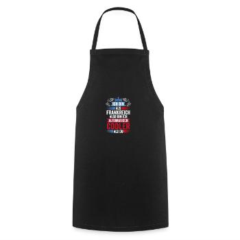 Français Français France - Tablier de cuisine - noir - Devant - AI Model Male 185 dark (185cm)