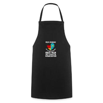 Kazakhstan Germany Kazakhstan - Cooking Apron - black - Front - AI Model Male 185 dark (185cm)