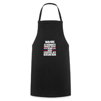 Croate Croate Croatie - Tablier de cuisine - noir - Devant - AI Model Male 185 dark (185cm)