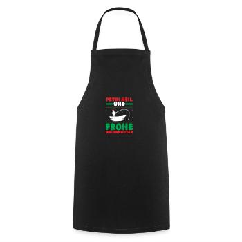 Santa Claus Fishing Christmas Party Christmas - Cooking Apron - black - Front - AI Model Male 185 dark (185cm)
