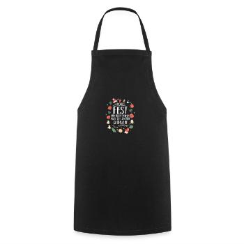 Wein Glühwein Bescherung Weihnachts - Kochschürze - Schwarz - Vorne - AI Model Male 185 dark (185cm)