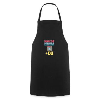 Things that wet my panties - Cooking Apron - black - Front - AI Model Male 185 dark (185cm)