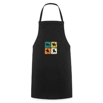 Cheval - Tablier de cuisine - noir - Devant - AI Model Male 185 dark (185cm)