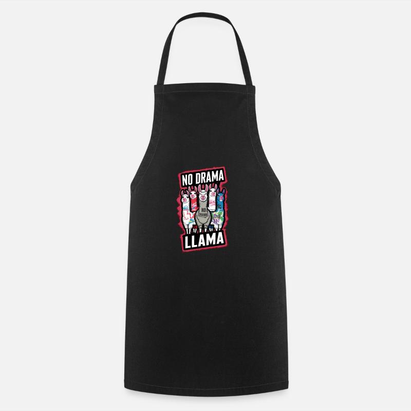 Lama sans drame - Tablier de cuisine - noir