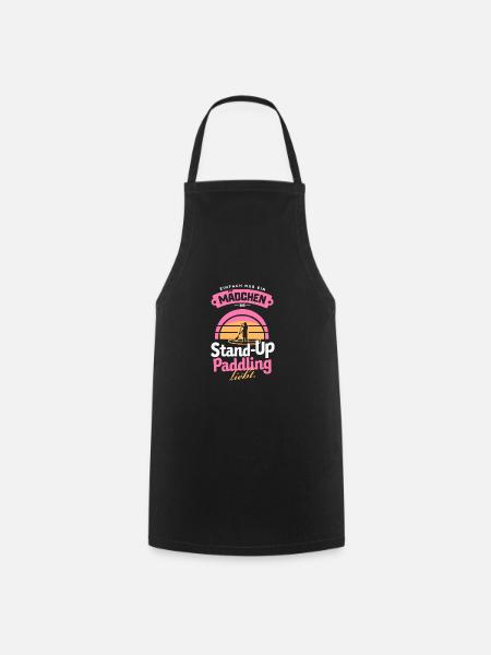 Mädchen liebt SUP-Board Paddling Geschenk - Kochschürze - Schwarz