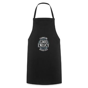 Channeling Good Energy Through Deviled Eggs Style - Cooking Apron - black - Front - AI Model Male 185 dark (185cm)